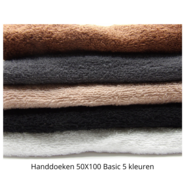 Handdoek 50X100 Basic 5 kleuren