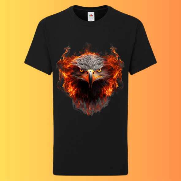Heren T-Shirt Eagle Flame