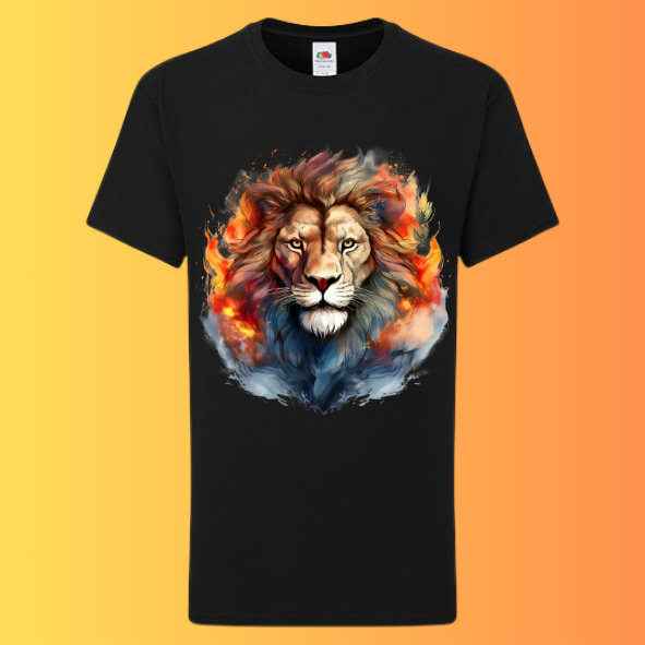 Heren T-Shirt Lion Flame