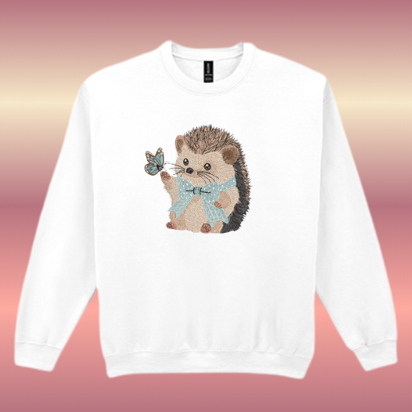 Sweater/Trui Egel geborduurd