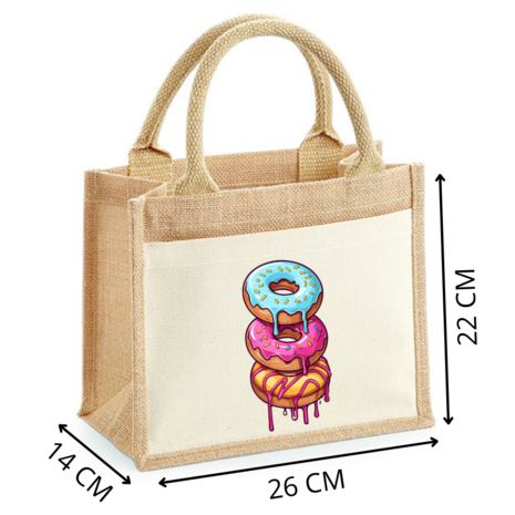 Jute mini tas Donuts