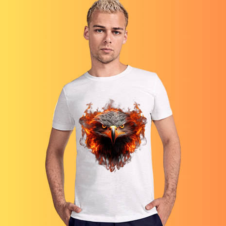 Heren T-Shirt Eagle Flame