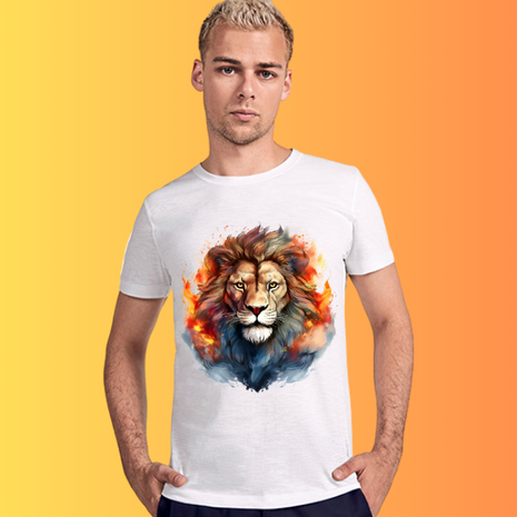 Heren T-Shirt Lion Flame