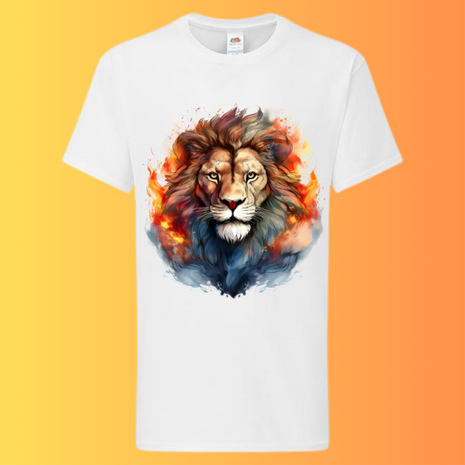 Heren T-Shirt Lion Flame