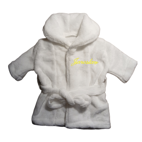 Baby Badjas met naam Geborduurd