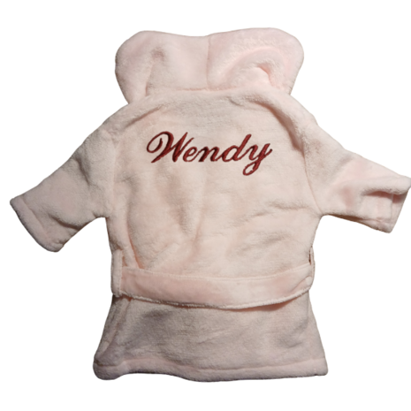 Baby Badjas met naam Geborduurd
