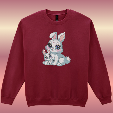 Sweater/Trui Konijn geborduurd
