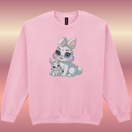 Sweater/Trui Konijn geborduurd