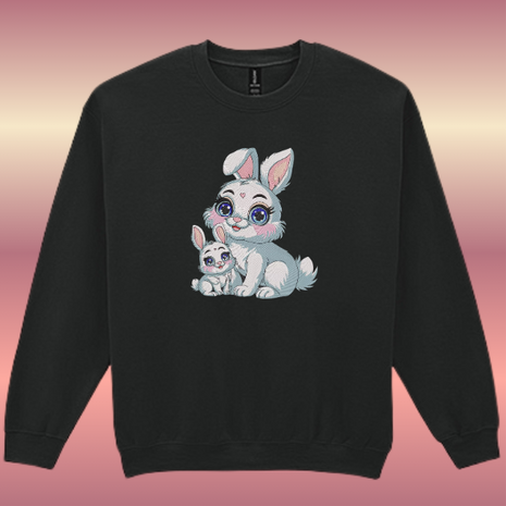 Sweater/Trui Konijn geborduurd
