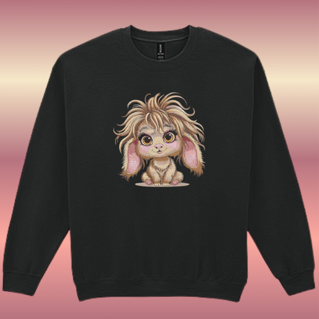Sweater/Trui Konijn grappig geborduurd
