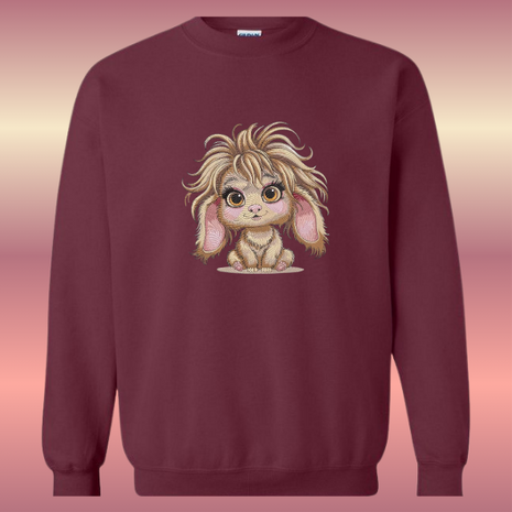 Sweater/Trui Konijn grappig geborduurd