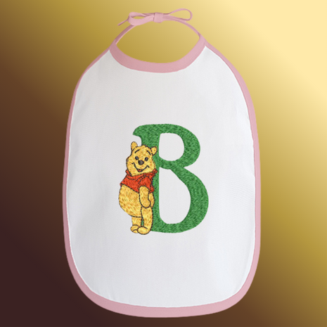 Winnie de pooh baby Alfabet slabbetje