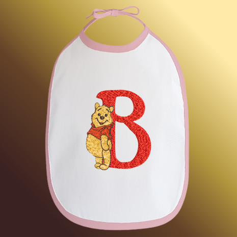Winnie de pooh baby Alfabet slabbetje