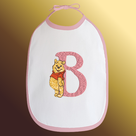 Winnie de pooh baby Alfabet slabbetje