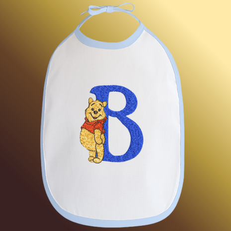 Winnie de pooh baby Alfabet slabbetje