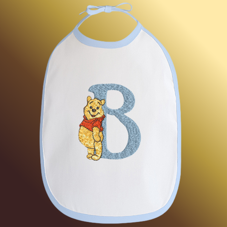 Winnie de pooh baby Alfabet slabbetje