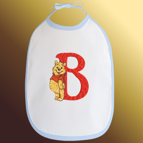 Winnie de pooh baby Alfabet slabbetje
