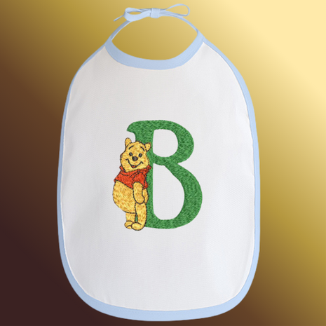 Winnie de pooh baby Alfabet slabbetje