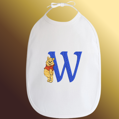 Winnie de pooh baby Alfabet slabbetje