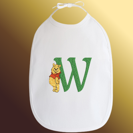 Winnie de pooh baby Alfabet slabbetje