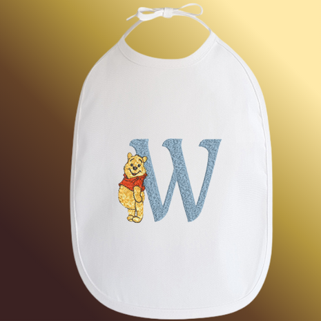 Winnie de pooh baby Alfabet slabbetje