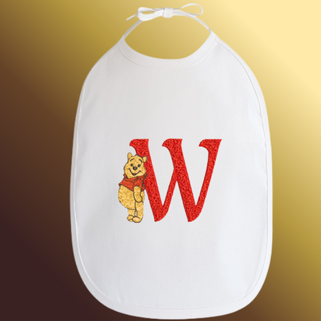 Winnie de pooh baby Alfabet slabbetje