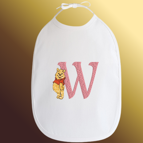 Winnie de pooh baby Alfabet slabbetje