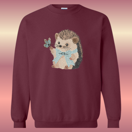 Sweater/Trui Egel geborduurd