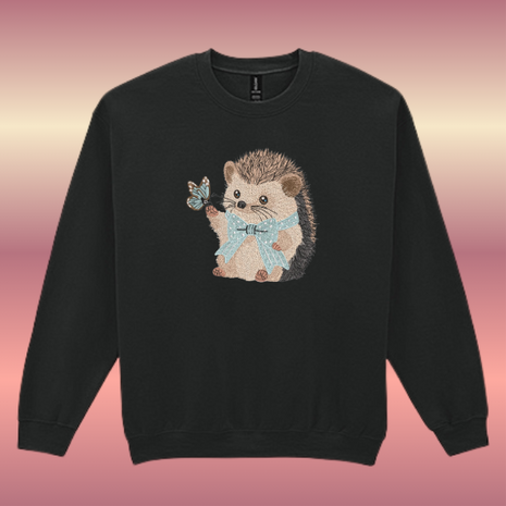 Sweater/Trui Egel geborduurd