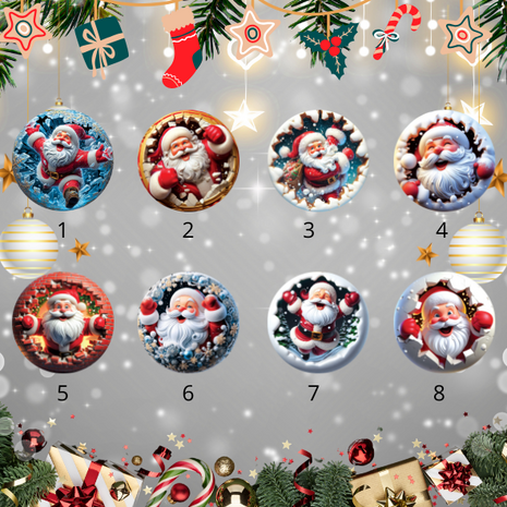 kerst kussen 3D kerstman