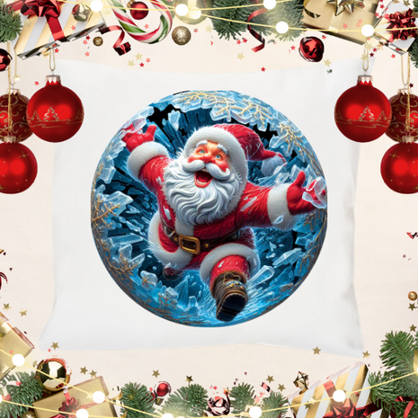 kerst kussen 3D kerstman