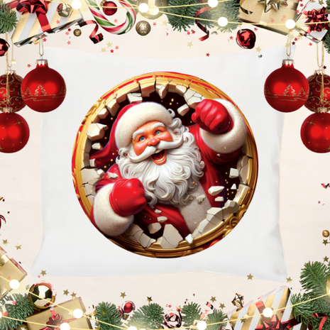 kerst kussen 3D kerstman