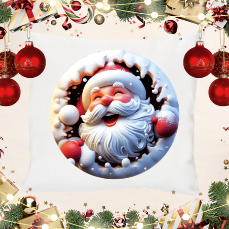 kerst kussen 3D kerstman