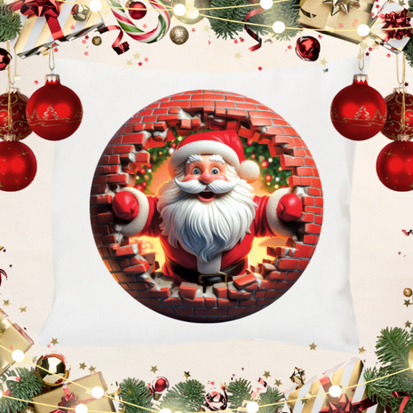 kerst kussen 3D kerstman