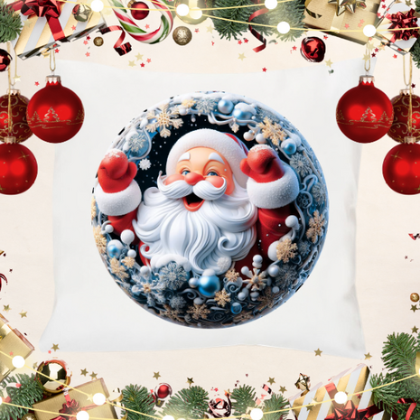 kerst kussen 3D kerstman