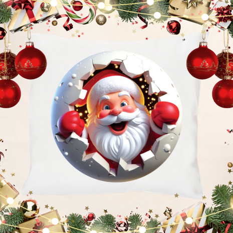kerst kussen 3D kerstman