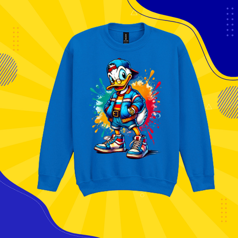 Donald Fun Duck Trui/Sweater Royal Blauw
