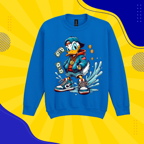Donald Fun Duck Trui/Sweater Royal Blauw