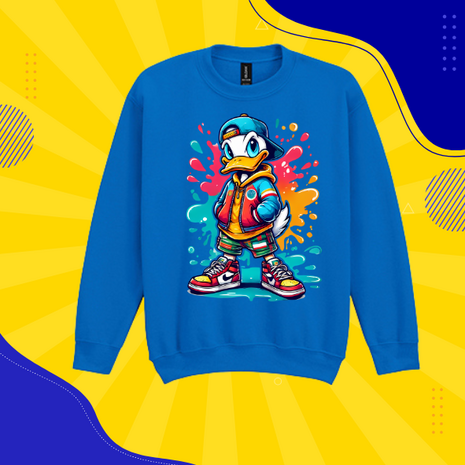 Donald Fun Duck Trui/Sweater Royal Blauw