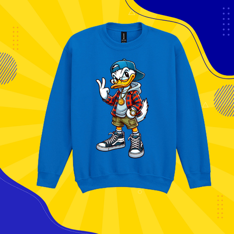 Donald Fun Duck Trui/Sweater Royal Blauw