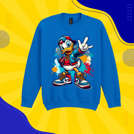 Donald Fun Duck Trui/Sweater Royal Blauw