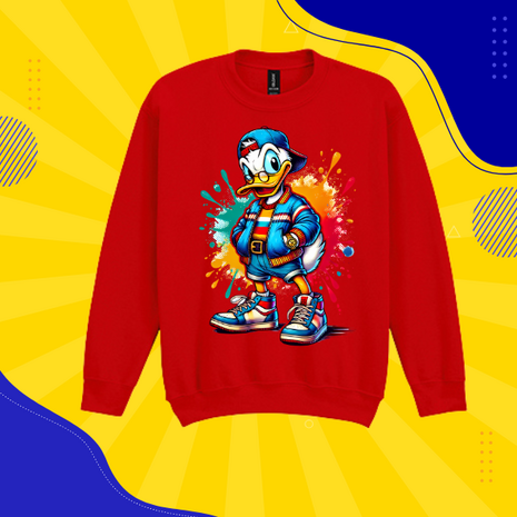 Donald Fun Duck Trui/Sweater Rood