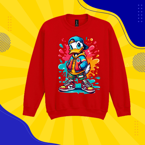 Donald Fun Duck Trui/Sweater Rood