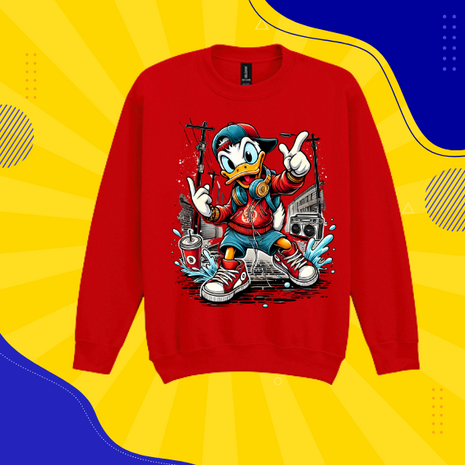 Donald Fun Duck Trui/Sweater Rood