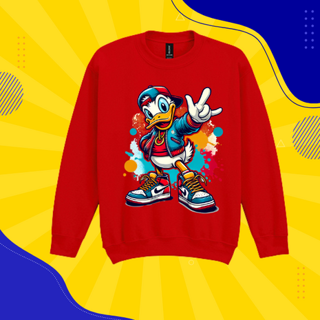 Donald Fun Duck Trui/Sweater Rood