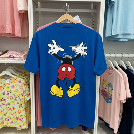 T-shirt 3D Muis fullcolour opdruk Kinderen blauw